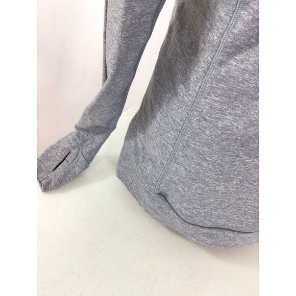 Lululemon Long Sleeve Top Gray Zip Front Womens 8 - Picture 4 of 6